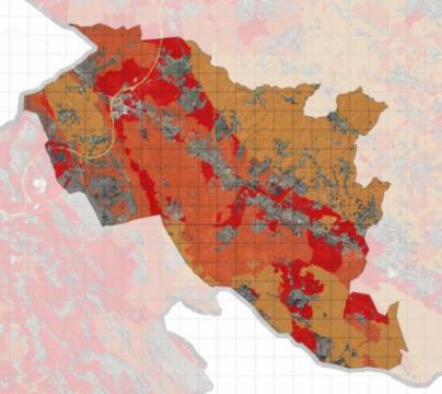 (karta požarne ogroženosti naravnega okolja Občine Hrpelje-Kozina)